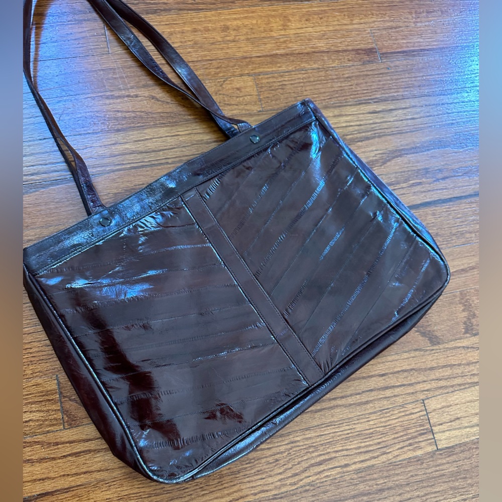Gorgeous Elegant Brown Eel Skin Bag